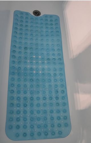 Alfombra de baño antideslizante azul