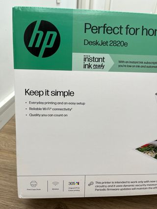 Impresora HP DeskJet 2820e sin abrir