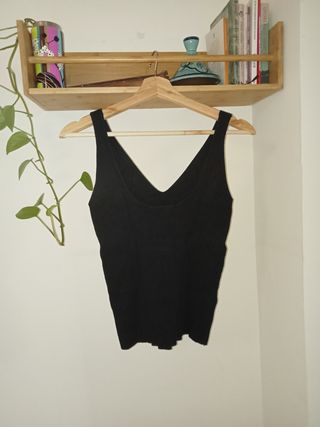 Top tirantes negro Mango