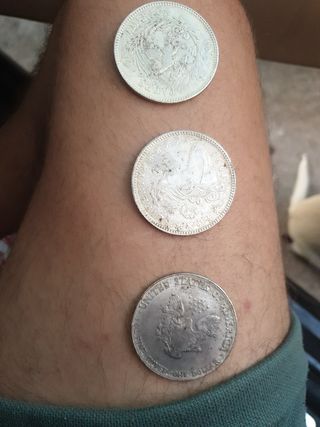 Monedas antiguas de plata kedan dos...