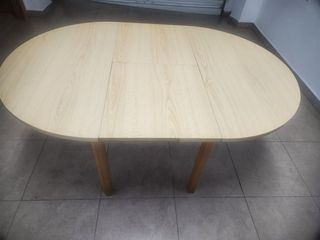 Mesa redonda extensible madera