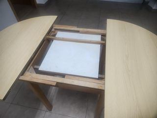 Mesa redonda extensible madera