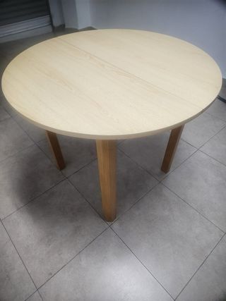 Mesa redonda extensible madera