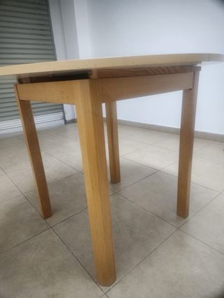 Mesa redonda extensible madera