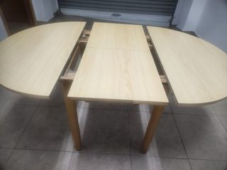 Mesa redonda extensible madera