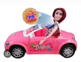 Coche rosa Beautiful para muñecas