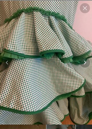 Vestido de Sevillanas Verde y Blanco