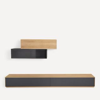 Vitrina mueble de salón negro