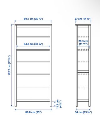 Librería Ikea Hemnes 90x197cm