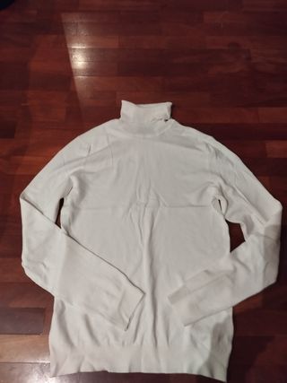 Jersey cuello vuelto blanco