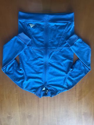 Sudadera Adidas cremallera azul