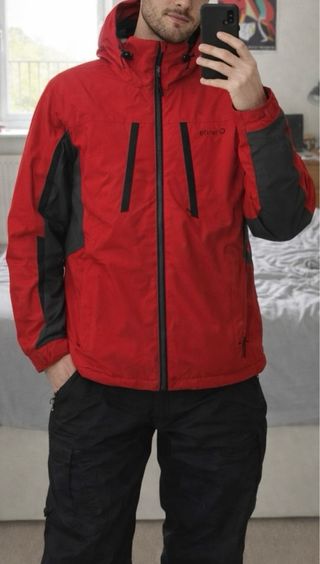 Chaqueta Etirel Roja y Gris Talla S