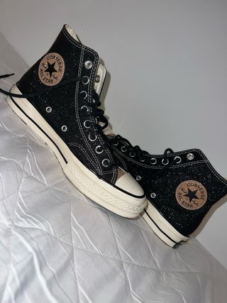 Zapatillas Converse All Star Glitter Negro Dorado