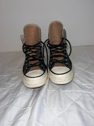 Zapatillas Converse All Star Glitter Negro Dorado