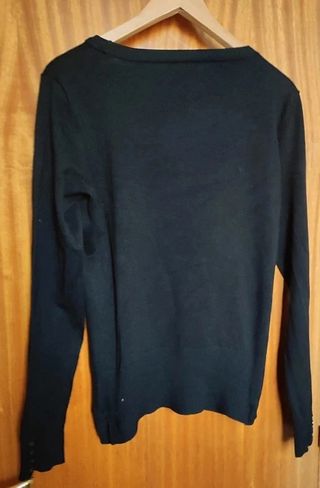 Jersey H&M cuello redondo amplio negro
