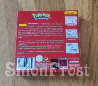 Caja Cartón Pokémon Roja + 2 Protectores Juegos GB