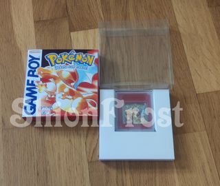 Caja Cartón Pokémon Roja + 2 Protectores Juegos GB