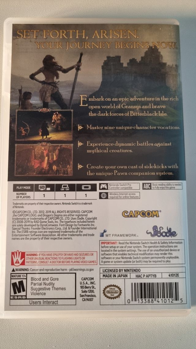 🇪🇸 Dragon's Dogma Dark Arisen [Switch 1 e 2]