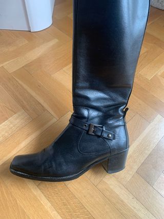 Botas altas tacón medio 39 negras