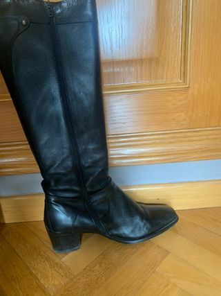 Botas altas tacón medio 39 negras