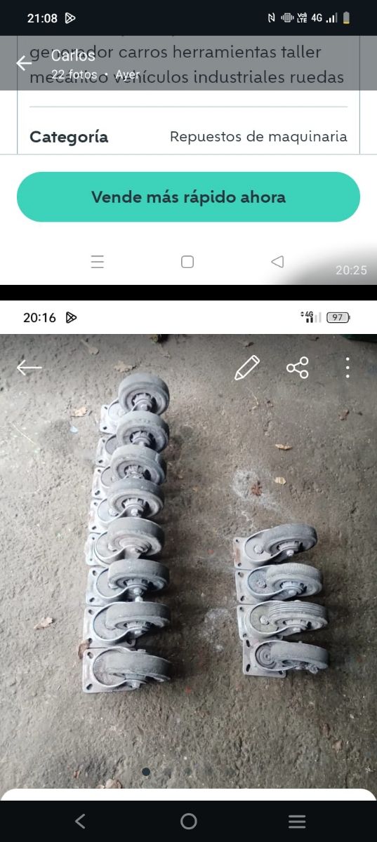 Ruedas direccionales para maquinaria