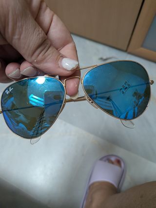 Gafas Ray-Ban Aviator Originales Azul Dorado