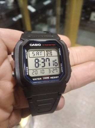 CASIO DEPORTIVO SUMERGIBLE A 100M/ 10 AÑOS BATERIA