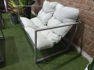 SET DE TERRAZA SOFA Y SILLAS Y MESITA DE CENTRO