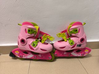 Patines en línea rosas para niña talla 26-28