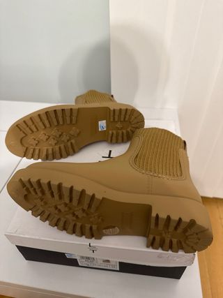 Botas de agua beige/marrón talla 39