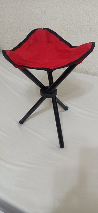 Silla plegable de pesca roja