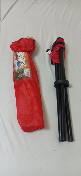 Silla plegable de pesca roja