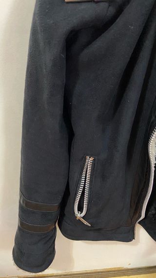 Cazadora Negra con Borrego Talla S