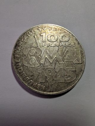 Francia 100 Francos  1995 plata 900