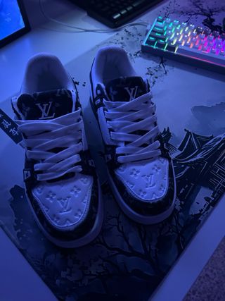 Zapatos Louis Vuitton Air Force Blanco y Negro