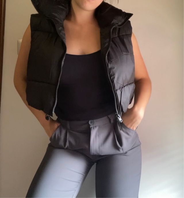Chaleco acolchado negro
