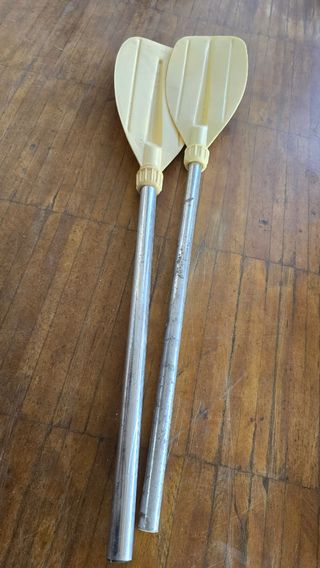 2 Remos Naranjas y 2 remos amarillos