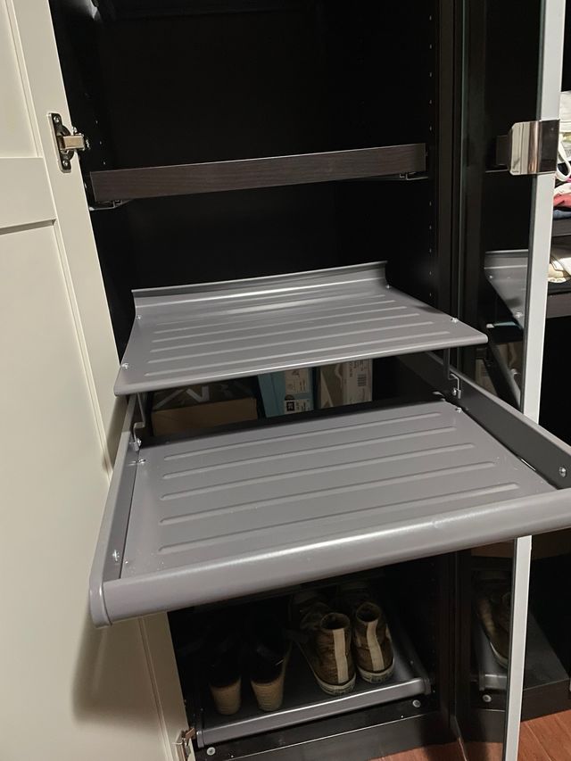 Zapatero extraíble Ikea gris metal