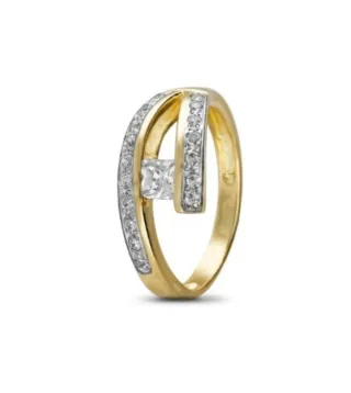 Anillo Oro 18K Victoria Circonitas Cúbicas