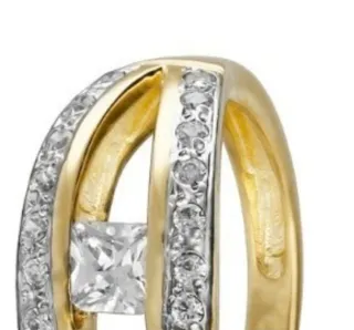 Anillo Oro 18K Victoria Circonitas Cúbicas