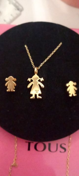 Conjunto Tous Niña Oro