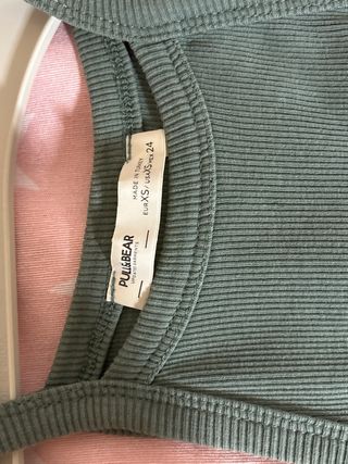 Vestido pull&bear verde apretado corto XS