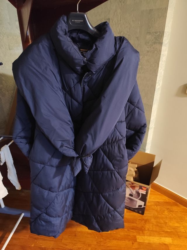 Anorak largo azul oscuro