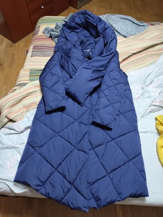 Anorak largo azul oscuro