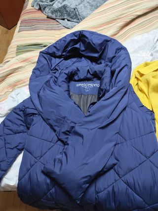 Anorak largo azul oscuro