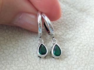 Pendientes aro lágrima plata de ley