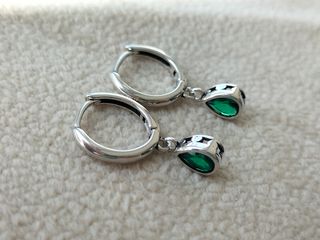 Pendientes aro lágrima plata de ley