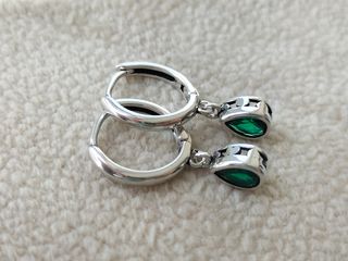 Pendientes aro lágrima plata de ley