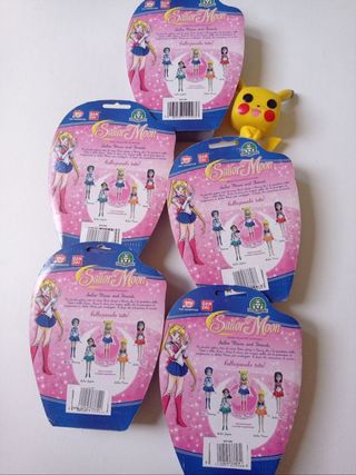 Set 5 Figuras Sailor Moon Giochi Preziosi Blíster