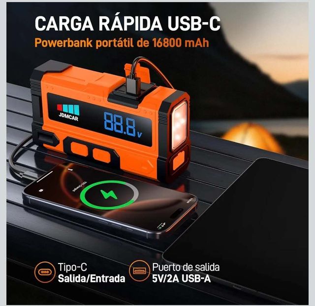 Arrancador de Batería Coche 5000A JDMCAR